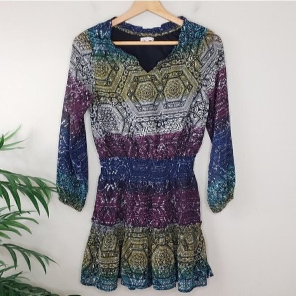 Ella Moss Boho Colorful Tribal Print Dress Girls Size 14